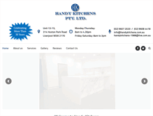 Tablet Screenshot of handykitchens.com.au